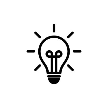 Lamba ikonu vektör illüstrasyonu. Ampul işareti ve sembol. fikir sembolü.