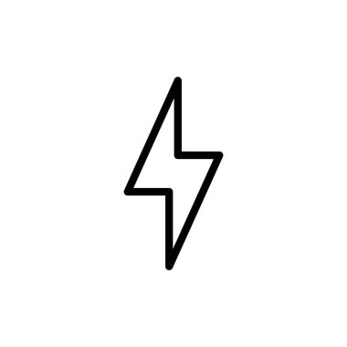 Şimşek simgesi vektör illüstrasyonu. Elektrik işareti ve sembol. Güç simgesi. enerji işareti