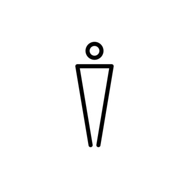 Erkek ikonu vektör illüstrasyonu. Erkek işareti ve sembol. insan sembolü