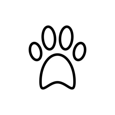 Paw simgesi vektör illüstrasyonu. Pençe izi ve sembol. köpek ya da kedi pençesi