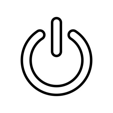 Güç ikonu vektör illüstrasyonu. Güç Anahtarı işareti ve sembolü. Elektrik gücü.