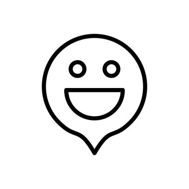 Gülümse ikon vektör illüstrasyonu. Gülümseme simgesi. Geribildirim işareti ve sembol