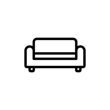 Koltuk simgesi vektör illüstrasyonu. Kanepe işareti ve sembol. mobilya simgesi