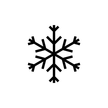 Kar ikonu vektör illüstrasyonu. kar tanesi işareti ve sembol