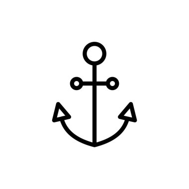 Çapa simgesi vektör illüstrasyonu. Çapa işareti ve sembol. Çapa deniz simgesi.