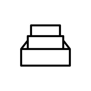 Dizin simgesi illüstrasyonunu arşivle. Belge vektör simgesi. Depolama simgesini arşivle.