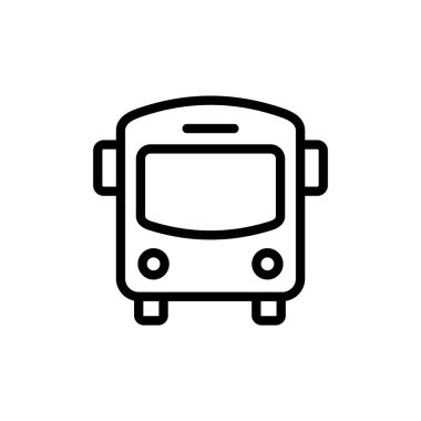Otobüs simgesi vektör çizimi. Otobüs tabelası ve sembol. taşıma sembolü