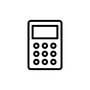 Hesap makinesi ikon vektör çizimi. Hesap makinesi işareti ve simgesi.