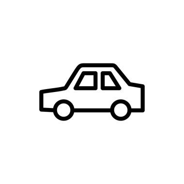 Araba ikonu vektör illüstrasyonu. Araba işareti ve sembol. küçük sedan