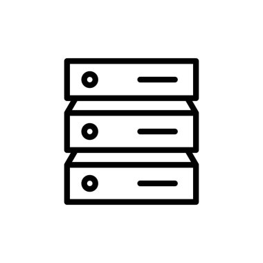 Veritabanı ikonu vektör illüstrasyonu. veritabanı işareti ve sembolü