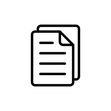 Belge simgesi vektör illüstrasyonu. Kağıt ve sembol. Dosya Simgesi