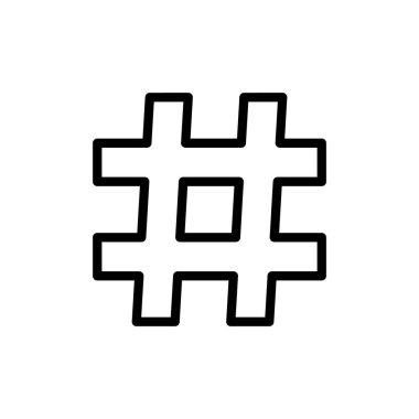 Etiket simgesi vektör illüstrasyonu. hashtag işareti ve sembol