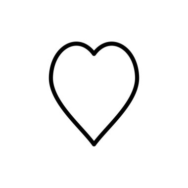 Aşk ikonu vektör illüstrasyonu. Kalp işareti ve sembol. Simge vektörü gibi.