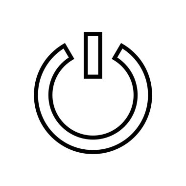 Güç ikonu vektör illüstrasyonu. Güç Anahtarı işareti ve sembolü. Elektrik gücü.