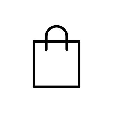Alışveriş poşeti ikon vektör illüstrasyonu. Alışveriş işareti ve sembol