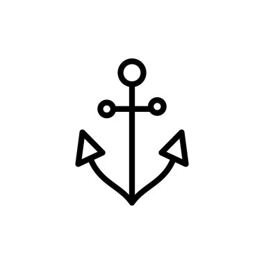 Çapa simgesi vektör illüstrasyonu. Çapa işareti ve sembol. Çapa deniz simgesi.