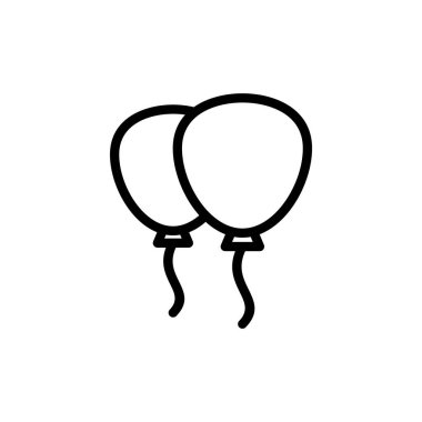 Balon simgesi vektör illüstrasyonu. Parti balonu işareti ve sembolü