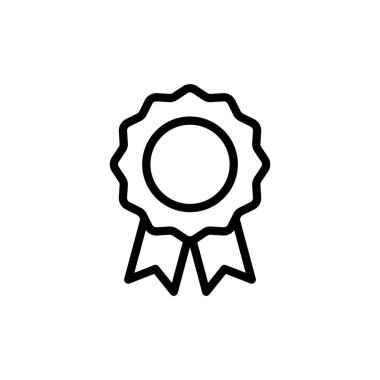 Rozet simgesi vektör çizimi. Ödül ikon vektörü. İşaret ve sembollere ulaşın. Damga