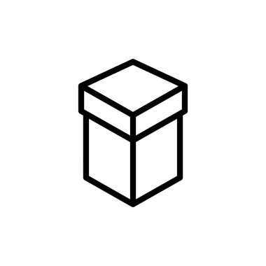 Kutu simgesi vektör illüstrasyonu. kutu işareti ve sembol, paket, paket