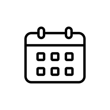 Takvim simgesi vektör illüstrasyonu. Takvim işareti ve sembol. Simge simgesini ayarla