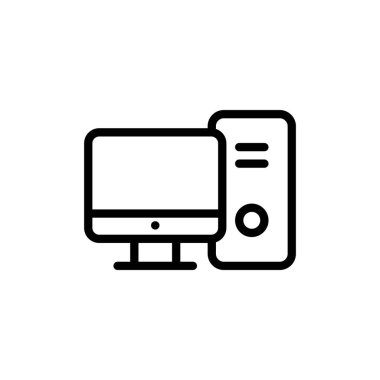 Bilgisayar simgesi vektör illüstrasyonu. bilgisayar izleme işareti ve simgesi