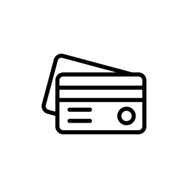 Kredi kartı ikonu vektör illüstrasyonu. Kredi kartı ödeme imzası ve sembolü