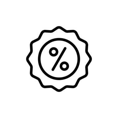 İndirimli ikon vektör illüstrasyonu. İndirim etiketi ve sembolü