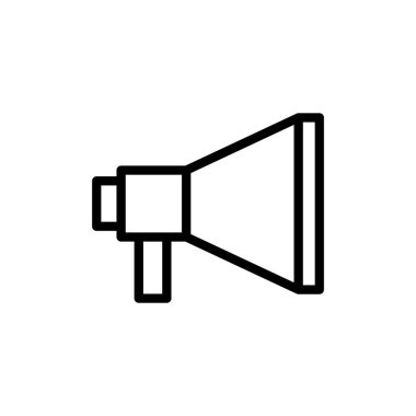 Megafon ikon vektör çizimi. Hoparlör işareti ve sembol
