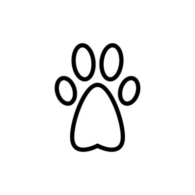 Paw simgesi vektör illüstrasyonu. Pençe izi ve sembol. köpek ya da kedi pençesi