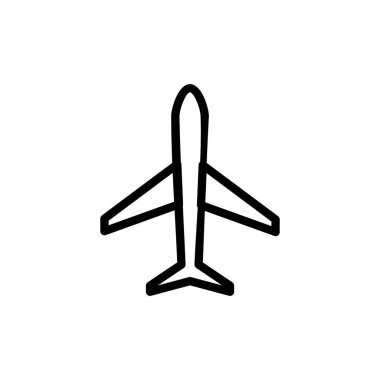 Düzlem ikonu vektör illüstrasyonu. Uçak işareti ve sembol. Uçuş taşıma sembolü. Seyahat işareti. uçak.