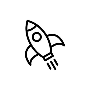 Roket ikon vektör illüstrasyonu. Başlangıç işareti ve sembol. roket fırlatma simgesi