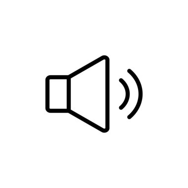 Sözcü simgesi vektör illüstrasyonu. Ses düzeyi ve sembol. Hoparlör ikonu. ses sembolü