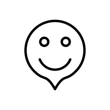 Gülümse ikon vektör illüstrasyonu. Gülümseme simgesi. Geribildirim işareti ve sembol