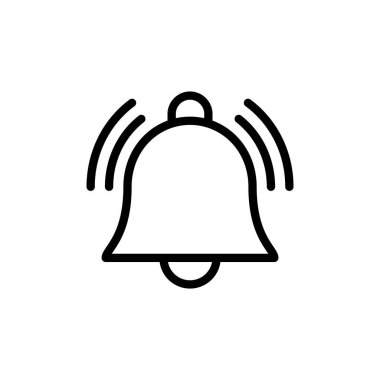 Bell Simgesi vektör çizimi. Web sitesi tasarımı için uyarı işareti ve sembol