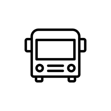 Otobüs simgesi vektör çizimi. Otobüs tabelası ve sembol. taşıma sembolü