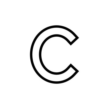 Telif hakkı ikon vektör illüstrasyonu. telif hakkı işareti ve sembol