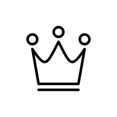 Crown ikon vektör illüstrasyonu. taç işareti ve sembol