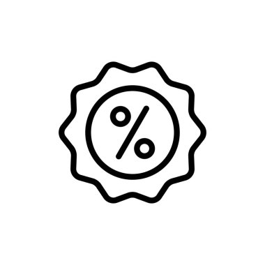 İndirimli ikon vektör illüstrasyonu. İndirim etiketi ve sembolü