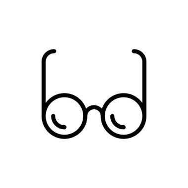 Gözlük simgesi vektör illüstrasyonu. Gözlük işareti ve sembol