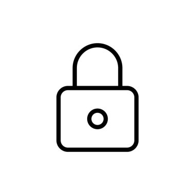 Simge vektör illüstrasyonunu kilitle. Asma kilit işareti ve sembol. Şifreleme simgesi. Güvenlik sembolü