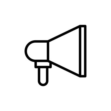 Megafon ikon vektör çizimi. Hoparlör işareti ve sembol
