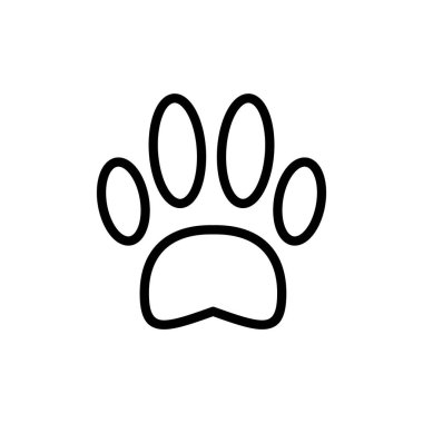 Paw simgesi vektör illüstrasyonu. Pençe izi ve sembol. köpek ya da kedi pençesi