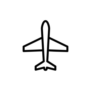 Düzlem ikonu vektör illüstrasyonu. Uçak işareti ve sembol. Uçuş taşıma sembolü. Seyahat işareti. uçak.