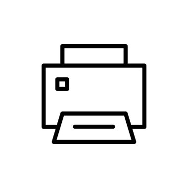 Simge vektör çizimini yazdır. yazıcı işareti ve sembol