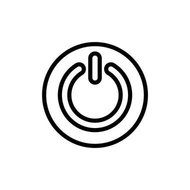 Güç ikonu vektör illüstrasyonu. Güç Anahtarı işareti ve sembolü. Elektrik gücü.