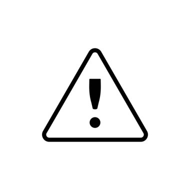 Tehlike ikonu vektör çizimi. Dikkat işareti ve sembol. Tehlike uyarısı işareti