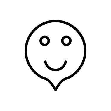 Gülümse ikon vektör illüstrasyonu. Gülümseme simgesi. Geribildirim işareti ve sembol