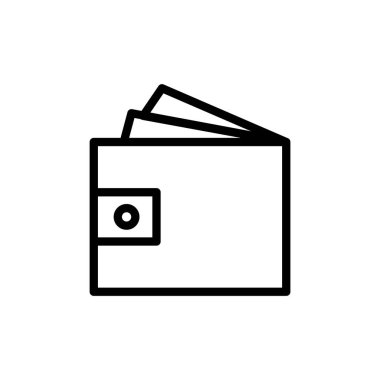 Cüzdan simgesi vektör illüstrasyonu. cüzdan işareti ve sembol