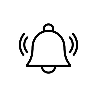 Bell Simgesi vektör çizimi. Web sitesi tasarımı için uyarı işareti ve sembol