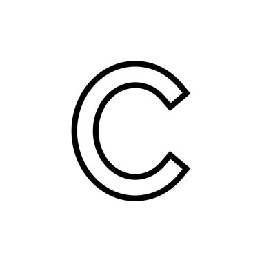 Telif hakkı ikon vektör illüstrasyonu. telif hakkı işareti ve sembol